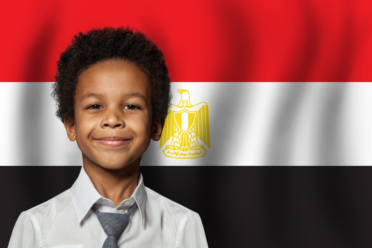 Egyptian,Kid,Boy,On,Flag,Of,Egypt,Background.,Education,And